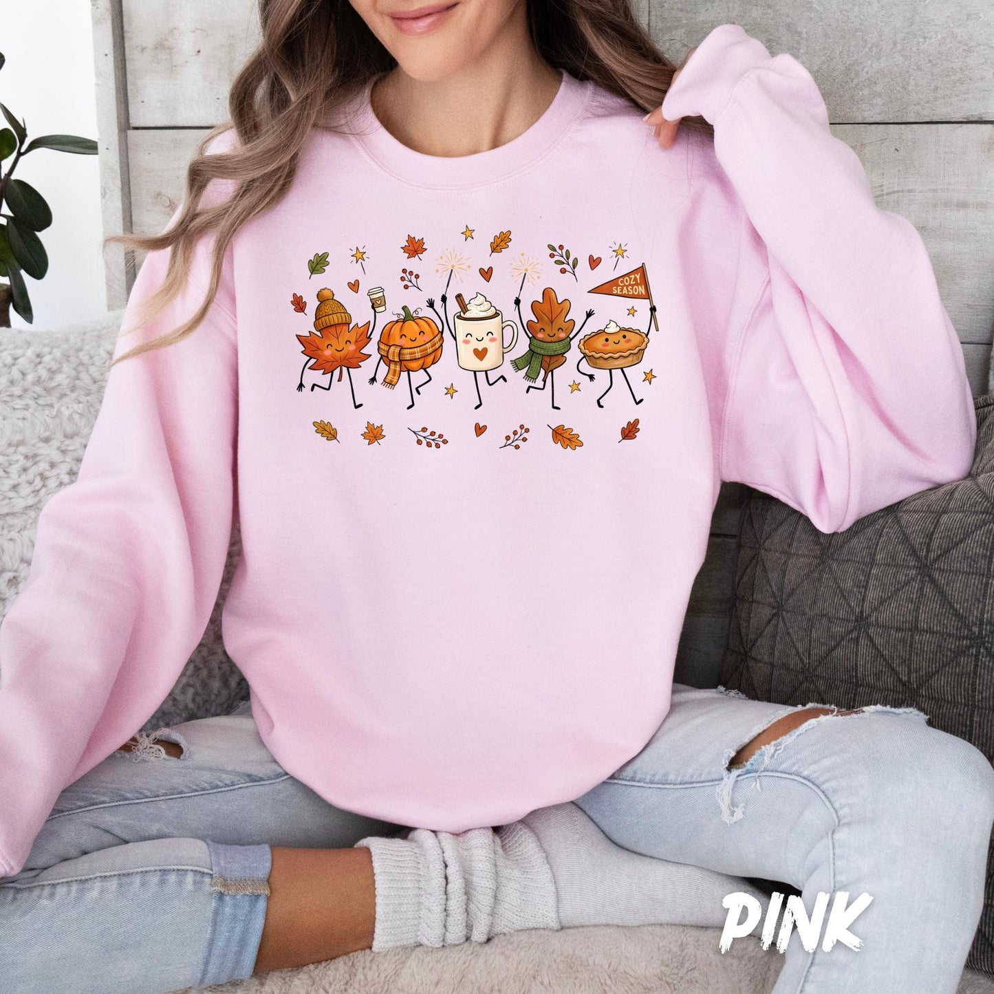 Cute Fall Sweatshirt, Cozy Season Crewneck, Pumpkin Spice Sweatshirt, Autumn Leaves Sweatshirt, Thanksgiving Shirt, Fall Coffee Lover Gift