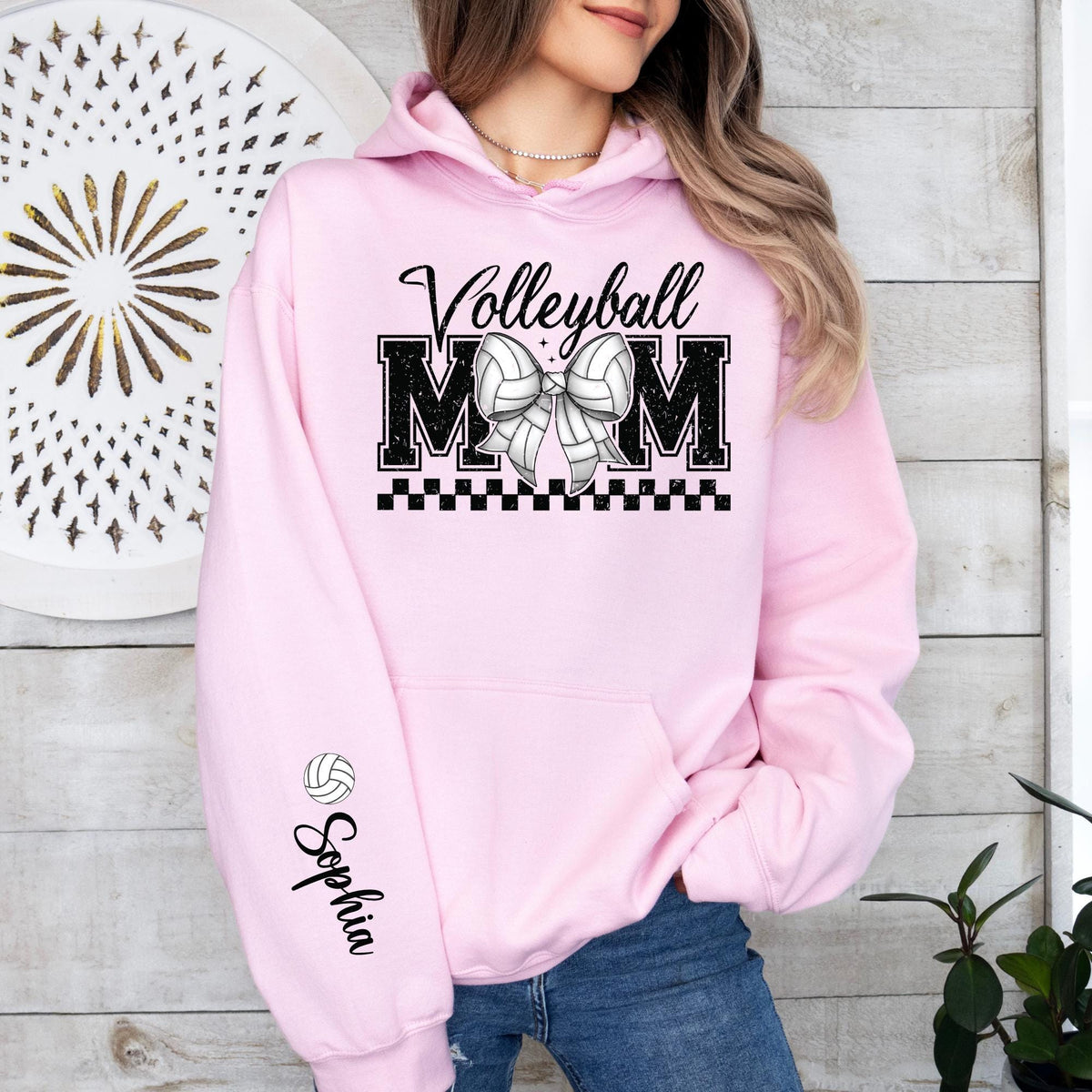 Personalized Volleyball Mom Sweatshirt, Custom Volleyball Mom Shirt, Volleyball Mama Crewneck, Team Mom Gift, Sports Mom Sweatshirt
