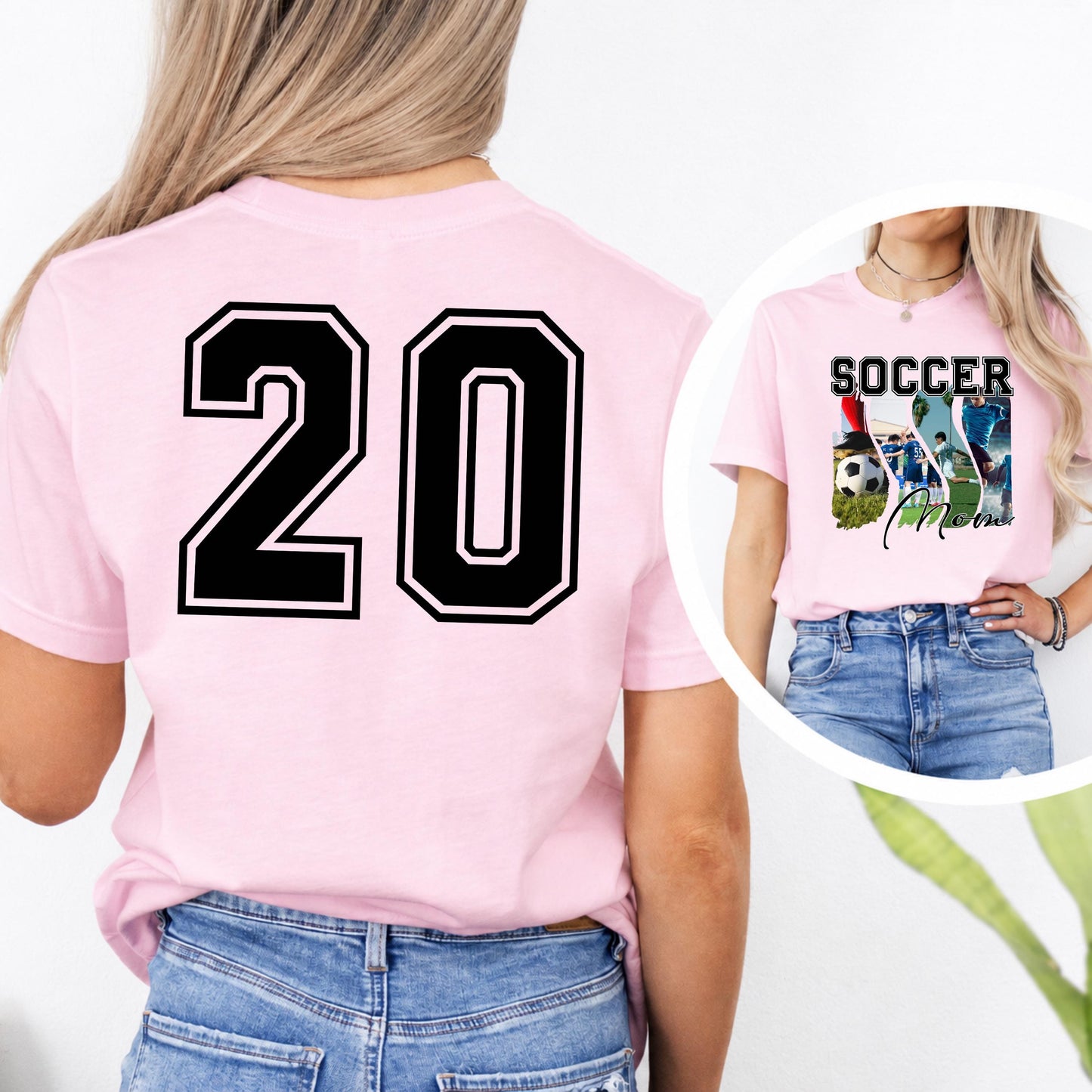 Custom Photo Collage Soccer Mom Shirt, Custom Sports Mama Tee, Unisex Fit T-Shirt