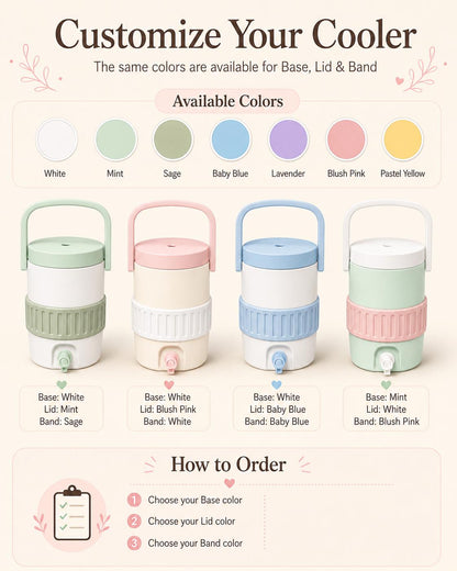Personalized Can Cooler, Custom Color Combination Can Holder, 12 oz Regular or Skinny Can Cooler, Pastel Drink Holder, Cute Gift for Her