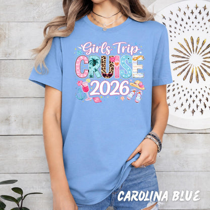 Girls Trip Cruise 2026 Shirt, Cruise Vacation Shirt, Girls Cruise Tee, Matching Cruise Shirts, Friends Trip Shirt, Girls Trip Outfit