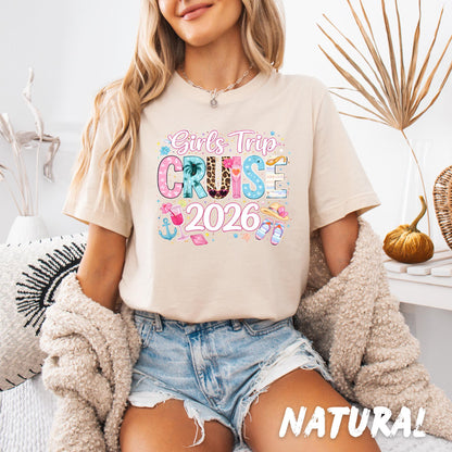 Girls Trip Cruise 2026 Shirt, Cruise Vacation Shirt, Girls Cruise Tee, Matching Cruise Shirts, Friends Trip Shirt, Girls Trip Outfit