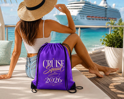 Cruise Drawstring Backpack | Life Is Better On A Cruise Bag | Cruise Vacation Gift | Beach Travel Backpack | Cruise Essentials
