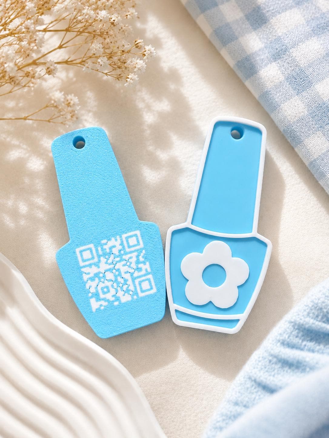 Nail Polish Can Opener Keychain, Nail Tech Client Gift, Manicurist Gift, Nail Saver Tool, Custom Salon Gift, Optional QR Code