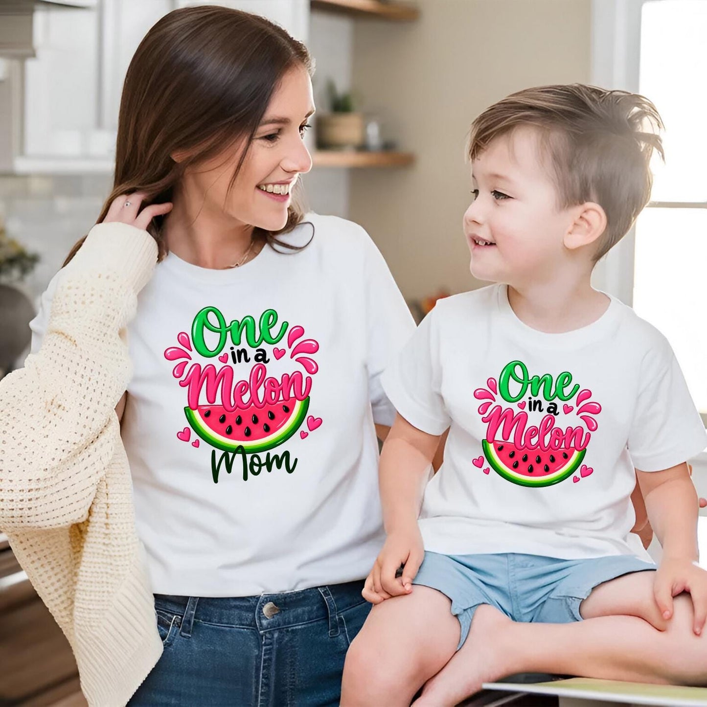 One in a Melon Matching Shirts, Mom and Me Watermelon Shirt, Mommy and Son Matching Outfit, Watermelon Birthday Shirt, Family Shirts