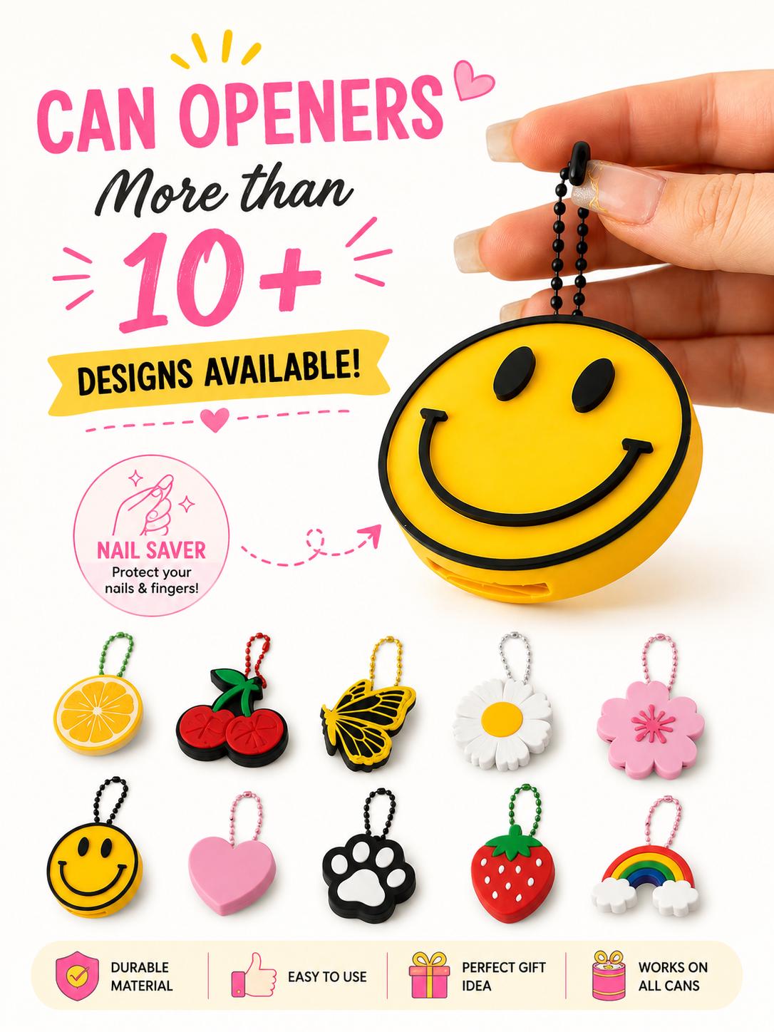 Cute Soda Can Opener Keychain, Nail Saver Can Tab Opener, Pop Top Opener Tool, Reusable Can Opening Helper, Cute Keychain Gift