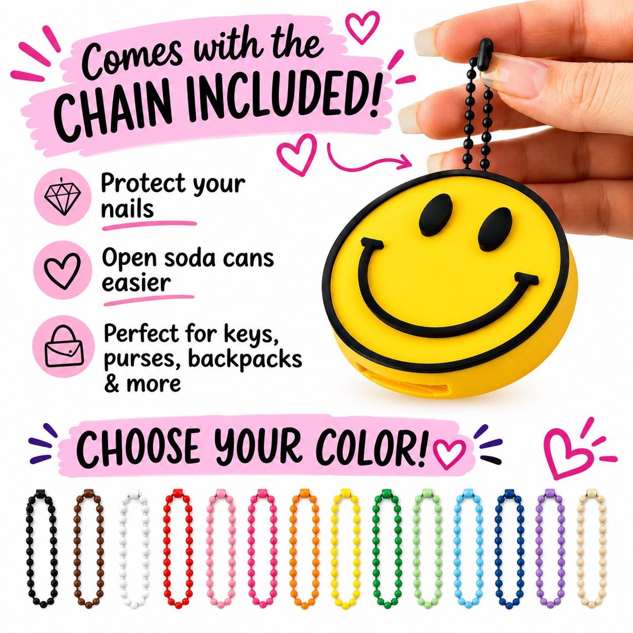 Cute Soda Can Opener Keychain, Nail Saver Can Tab Opener, Pop Top Opener Tool, Reusable Can Opening Helper, Cute Keychain Gift