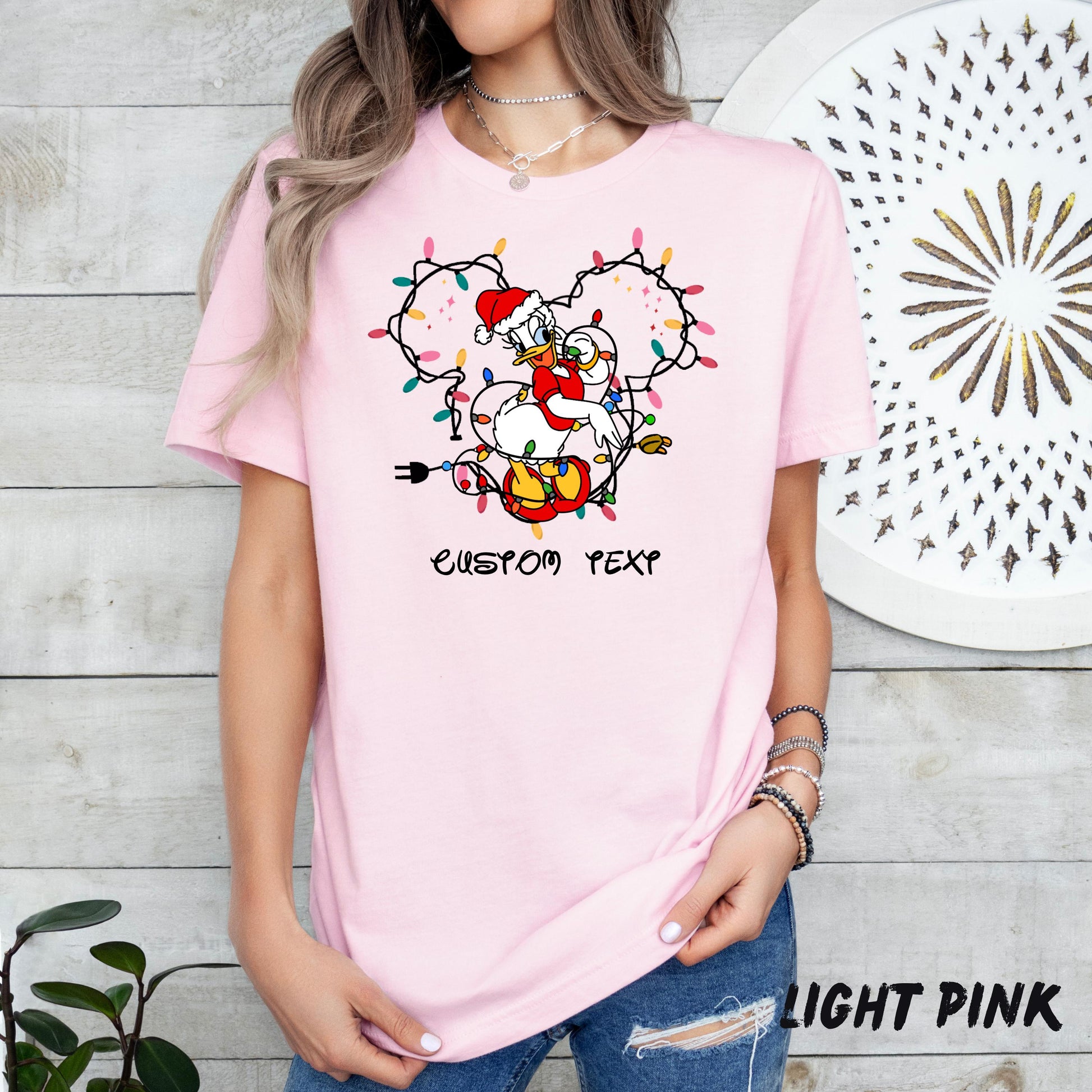Custom Disney Christmas Lights Shirt – Mickey & Friends Holiday Tee – Disney Family Christmas Trip Shirts - Mickey Ears Christmas Tee