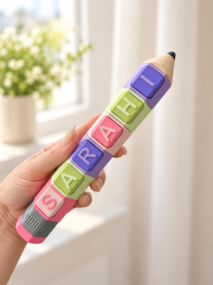 Personalized Pencil Clicker Fidget Toy, Custom Name Pencil, 3D Printed Sensory Toy, Teacher Gift, Classroom Reward, Back to School