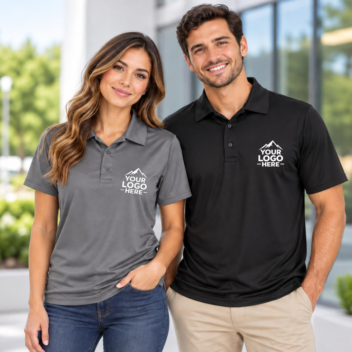 Custom Logo Polo Shirt | Personalized Work Uniform Shirt | Custom Logo Company Shirt | Unisex Business Polo | Custom Staff Shirt