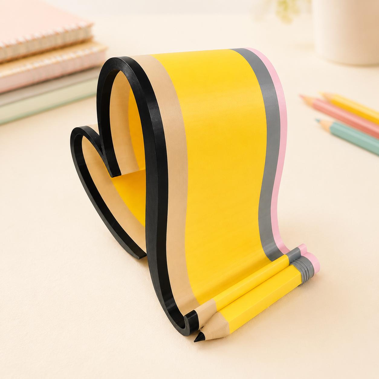 Pencil or Crayon Phone Stand, Teacher Desk Decor, Back to School Gift, Cute Classroom Phone Holder, Desk Accessory, Teacher Phone Holder