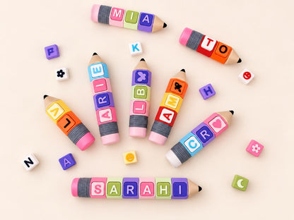 Personalized Pencil Clicker Fidget Toy, Custom Name Pencil, 3D Printed Sensory Toy, Teacher Gift, Classroom Reward, Back to School