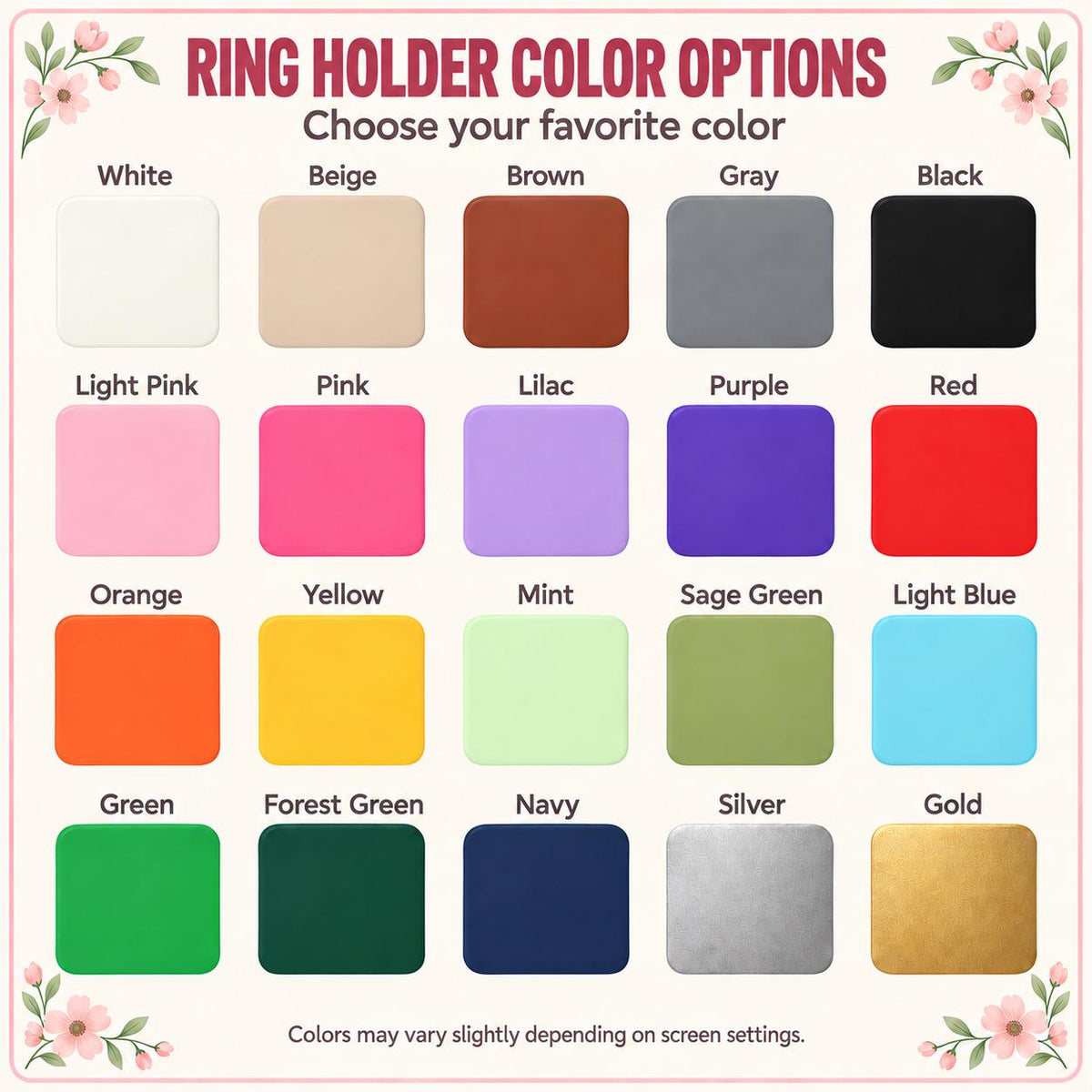 Floral Ring Holder Keychain, Travel Jewelry Case, Mini Ring Storage Box, Purse Charm, Gift for Her