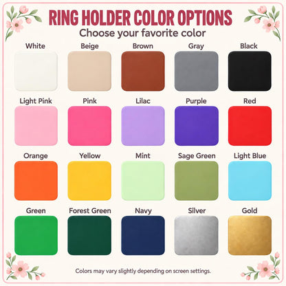 Floral Ring Holder Keychain, Travel Jewelry Case, Mini Ring Storage Box, Purse Charm, Gift for Her