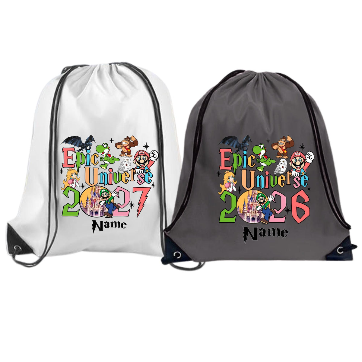Personalized Epic Universe Drawstring Backpack – Magic Studios Souvenir