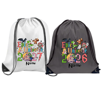 Personalized Epic Universe Drawstring Backpack – Magic Studios Souvenir