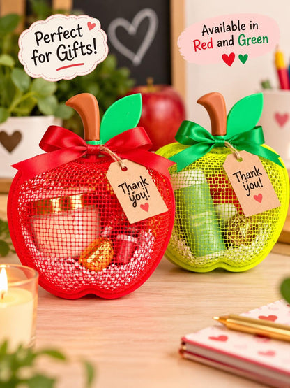 Apple Teacher Gift Container, Teacher Appreciation Gift Basket, Back to School Gift Box, Apple Shaped Basket, Small Gift Holder