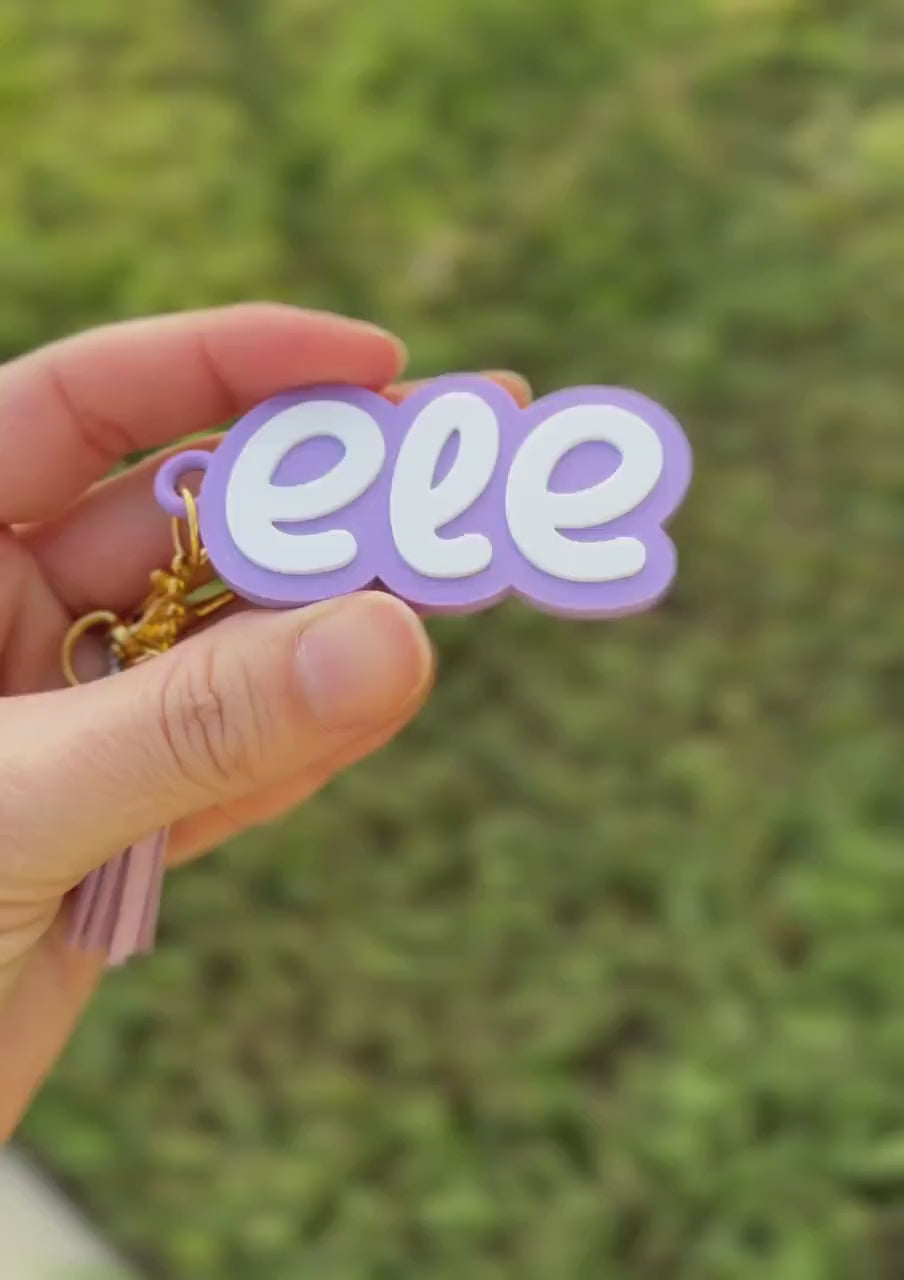 Personalized Name Keychain, Custom 3D Name Keychain, Backpack Charm, Custom Bag Tag, Personalized Gift for Kids, Girls & Teens