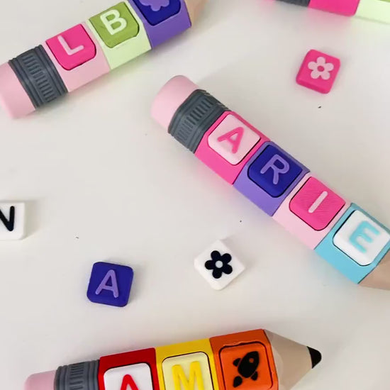 Personalized Pencil Clicker Fidget Toy, Custom Name Pencil, 3D Printed Sensory Toy, Teacher Gift, Classroom Reward, Back to School