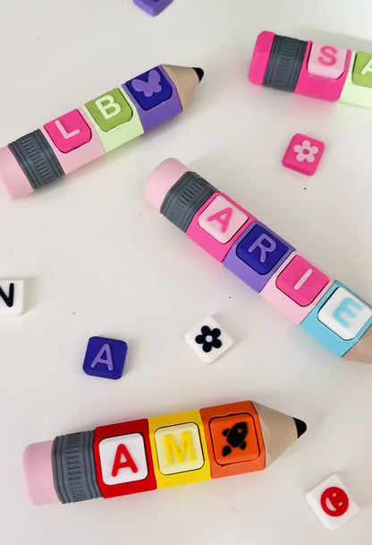Personalized Pencil Clicker Fidget Toy, Custom Name Pencil, 3D Printed Sensory Toy, Teacher Gift, Classroom Reward, Back to School